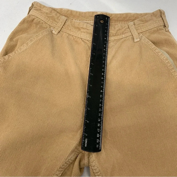 J Gait Corduroy Pants Woman Small  High Waist Straight Leg Pockets Cotton Beige - Picture 13 of 13